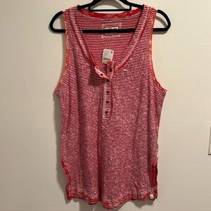 Free People We The Free Love Language tank. NWT. Red combo